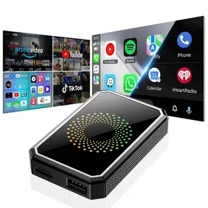 Screen Mirroring Adapter for Car, Supports Netflix Youtube Tiktok Google Play, 3-In-1 Wireless, Wireless Portable Carplay, Compatible with Original Carplay Vehicles, Car Video Players