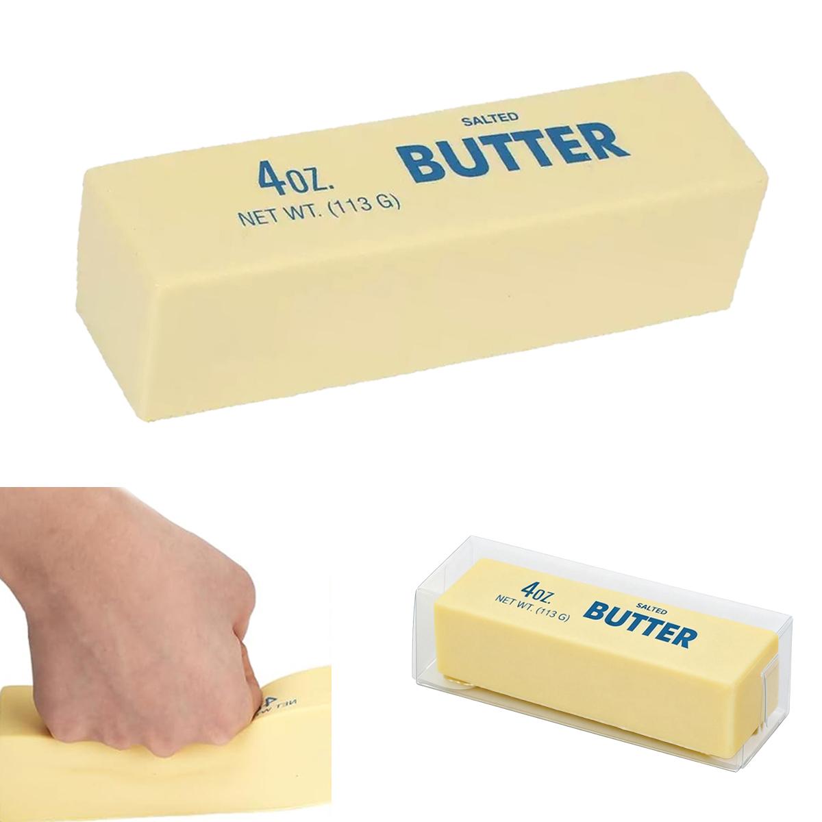 Super Soft Butter Toast Bread Squishy Toy, Stress Fidget Stick for Teens & Adults, Adorably Realistic Design, Funny Gag Gift for ADHD，Party Favor Gift,Fools' Day gift