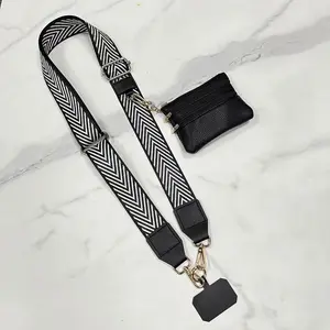 Retro plaid pattern mobile phone crossbody strap, multi-functional and adjustable, can be used for mobile phone straps, backpack straps, crossbody mobile phone straps with wallets, backpack straps with wallets, Wallet phone lanyard, Phone accessories