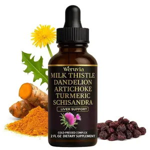 Milk Thistle Extract Liquid Drops – Liver Cleanse & Detox Support Supplement – Silymarin with Dandelion & Artichoke – Vegan, Alcohol-Free, 2 fl oz