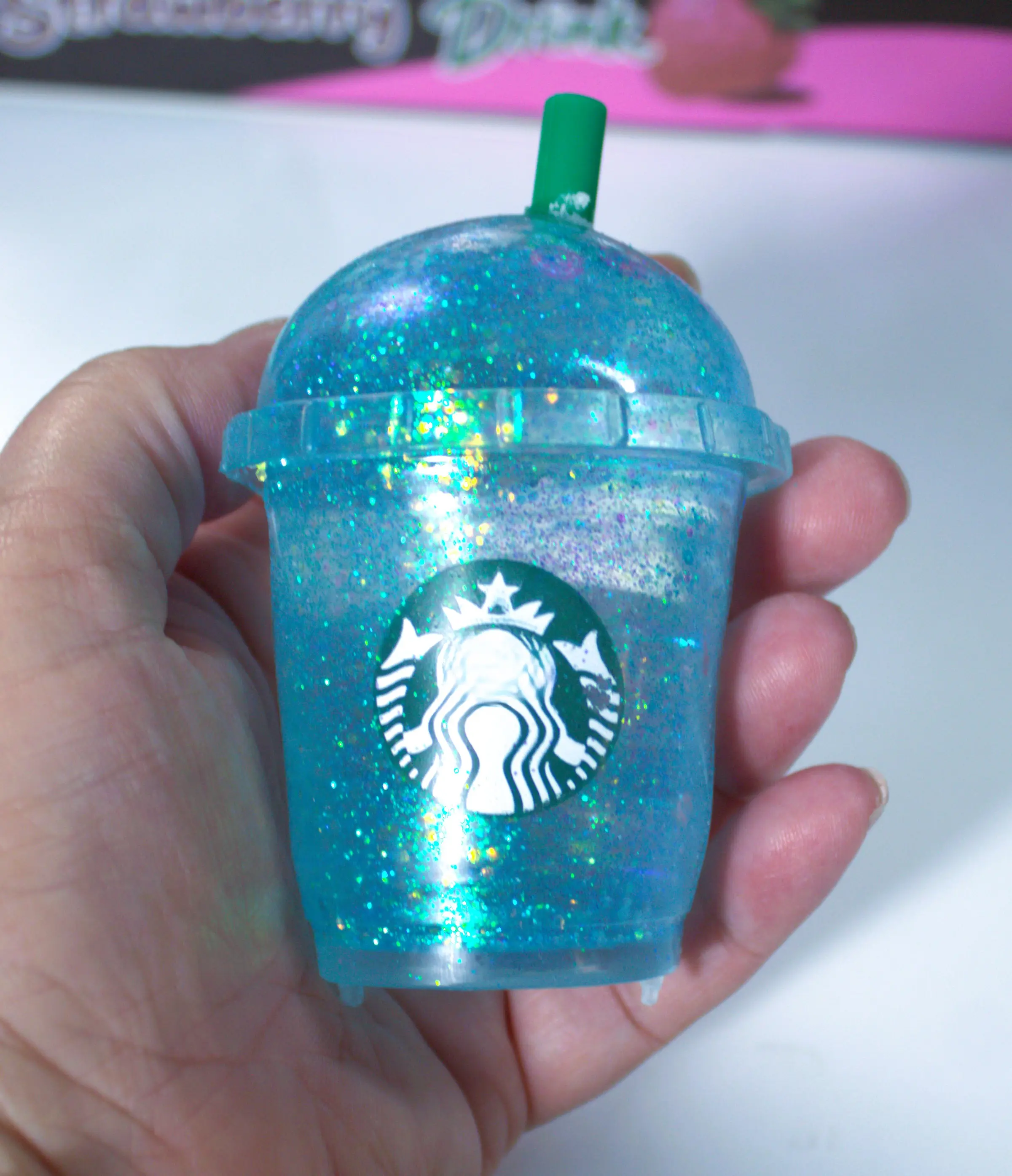 Sugar Squishy Glitter Drink Cup Stress Toy ~ Slow Rising ~ Squeeze Sensory Fidget Toy for Anxiety Relief