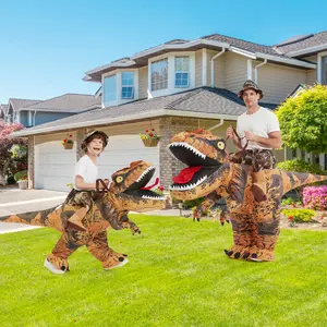 GOOSH Inflatable Dinosaur Costume for Men and Women - Funny Riding Dinosaur Cosplay for Halloween - Menswear, Clothing
