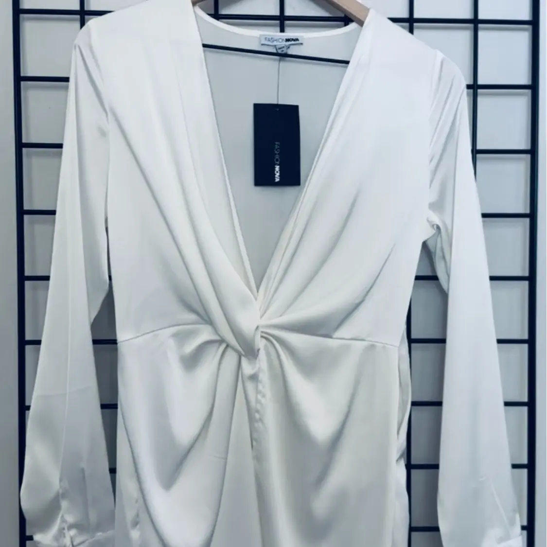 Fashion Nova/ White Low Cut/ Sugar Free Dress