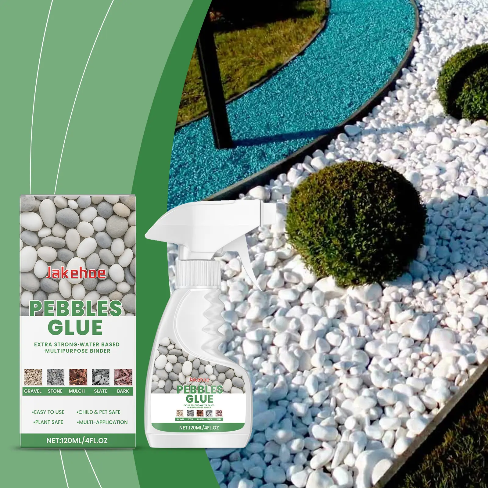 Multi-Purpose Stone & Pebble Adhesive, Waterproof Frost-Resistant Super Glue, High Strength Glue, Strong Adhesion, Daily Use, Ideal for Stones and Pebbles, Durable and Versatile