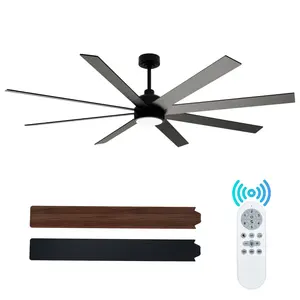72 Inch Ceiling Fan with Lights, 8 Dual-Finish Blades Quiet Reversible DC Motor, 6 Speed Remote Control, 3CCT Dimmable LED with Timer, Indoor Outdoor Ceiling Fan for Living Room Bedroom Kitchen Covered Patio Farmhouse