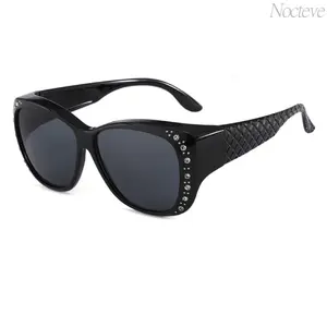 Vintage Rhinestone Sunglasses Women, Oversized Crystal Bling Trendy Designer Style UV Protection, Driving Fashion Glasses Street Style Outdoor Summer, Glamour Eyewear Party Casual Daily Wear