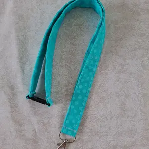 Turquoise Polka Dot Lanyard, Fashion Accessory String-Tether Keychain for Daily Use, String-Tether Keychains