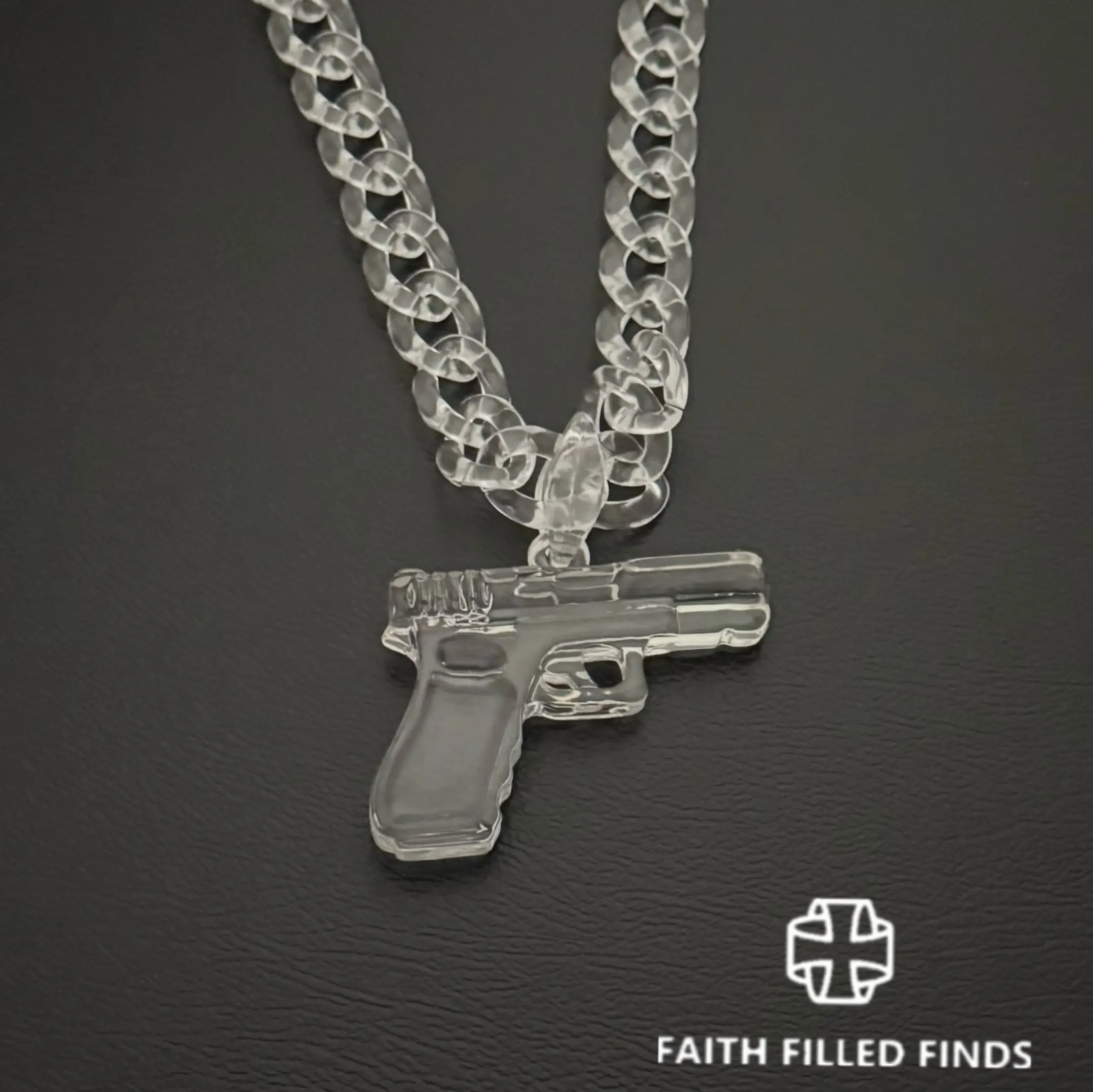 FaithFilledFinds Cool Pendant Chain Necklace for Men, Women, Boys, Girls, Trendy Daily Wear Necklace for Streetwear, Birthday Gifts, Party Accessories