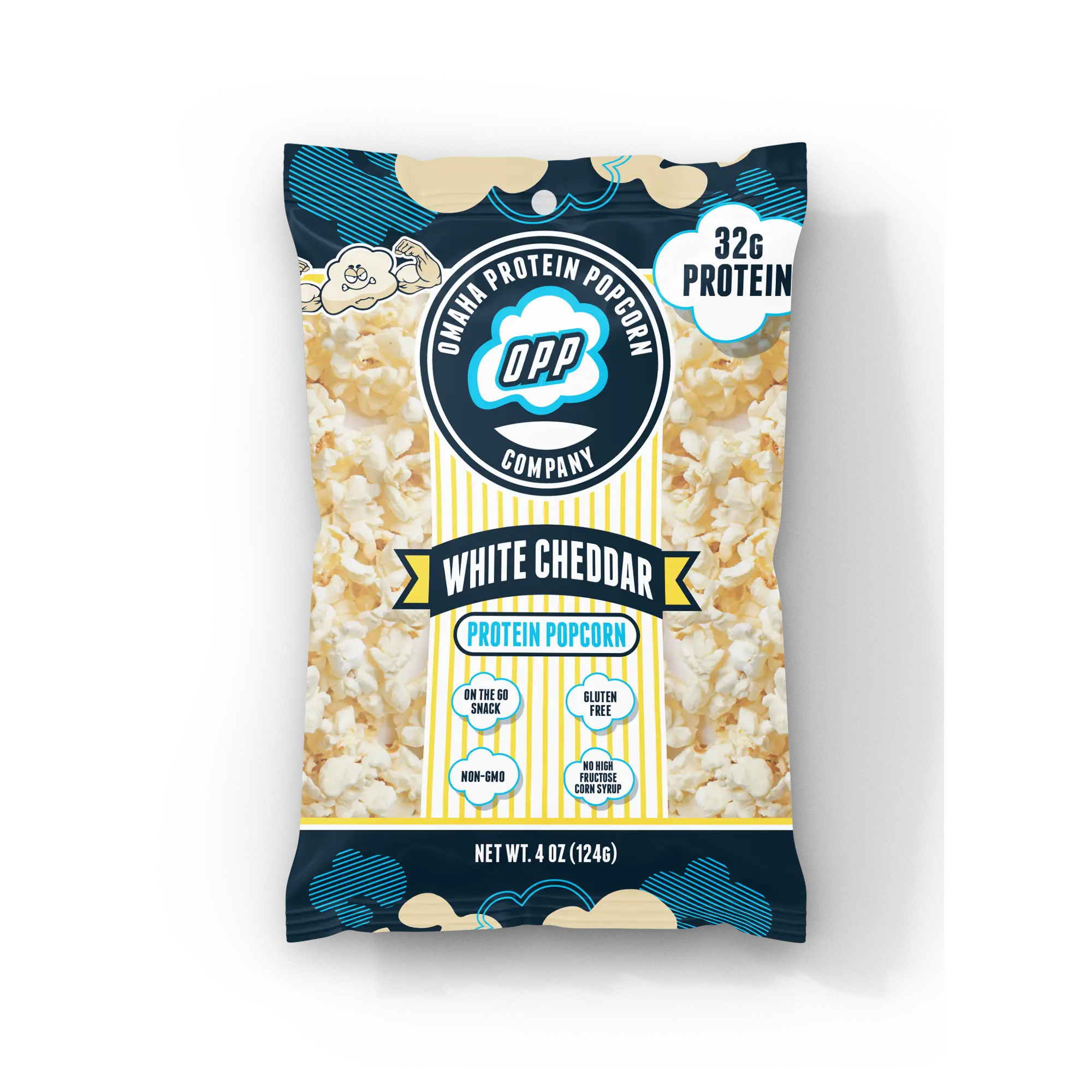 Omaha Protein Popcorn- White Cheddar
