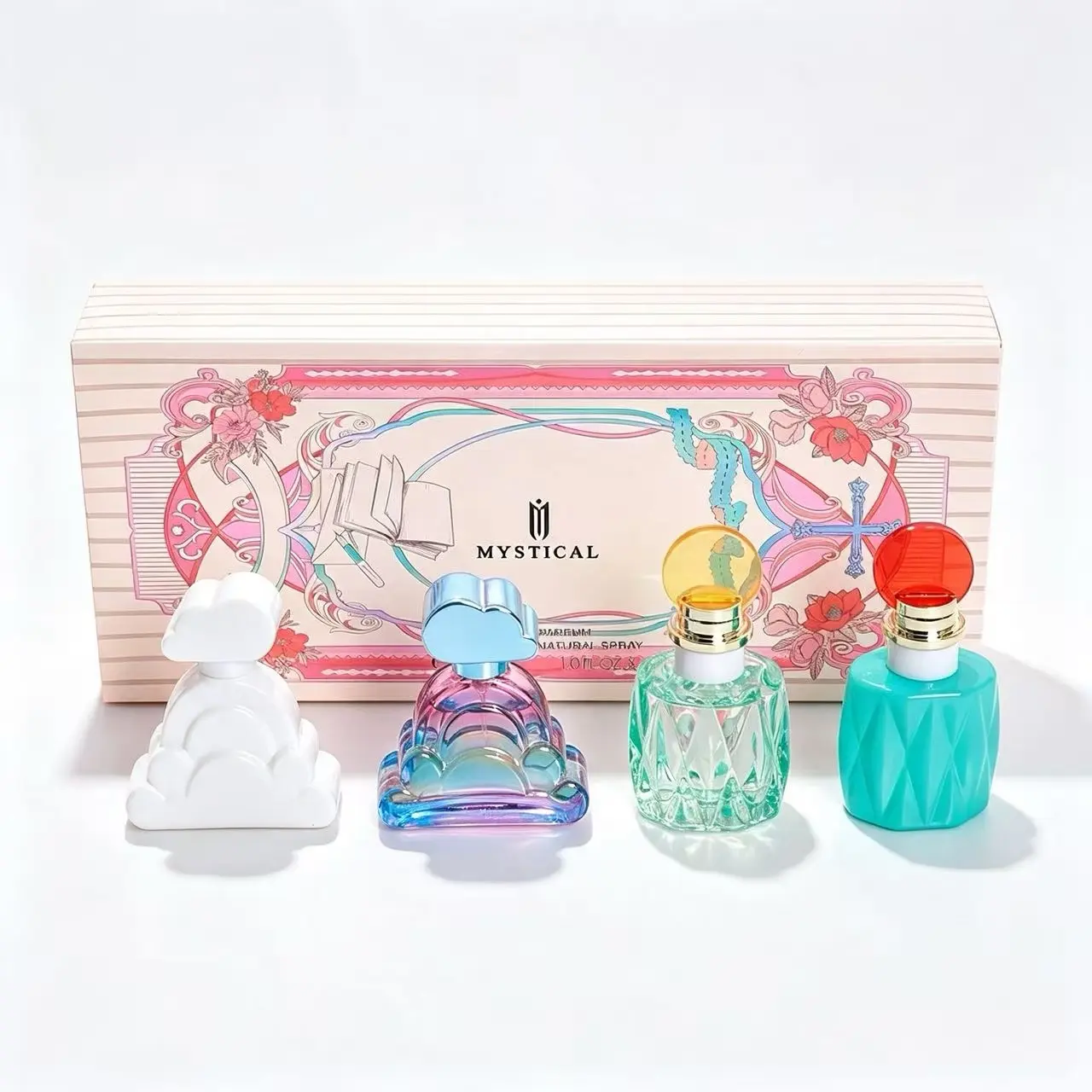 Women's 4-Season Sweet Fragrance Gift BoxSet|30ml*4 Bottle Collection - Long-LastingScent| Sweet American Girl Vibe, 4 Styles(Fresh-Cute to Slightly Grown-Up)|Water-Citrus-Herbal-Wood-Cream Notes, IdealBirthday Gift, Warmkiss Fragrance club