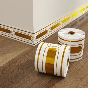 500cmx10cm 3D Decorative Baseboard Edge Banding, Wallpaper Border for Home Decoration, Enhance Room Aesthetics, Easy Application, Diy Wall Mounted, Removable Wall, Living Room, Modern