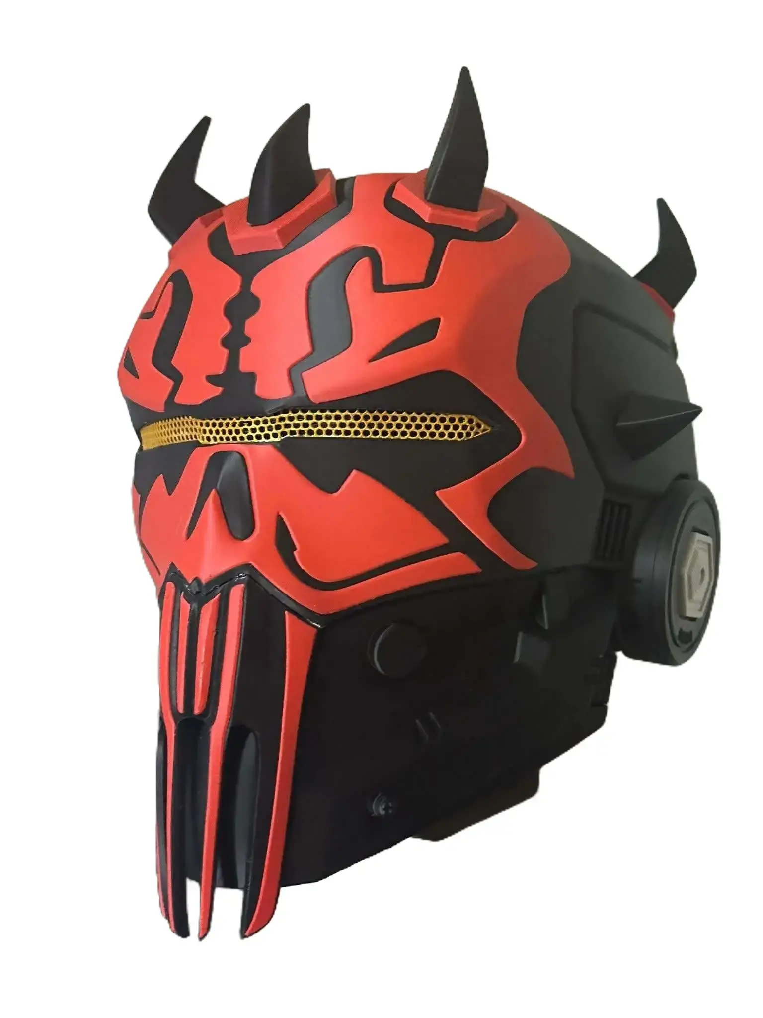Shadow Maul Helmet Mask, Custom-Made Cosplay Gear with Unique Look, Party Accessories for Characters, Fits Heads Up to 24in