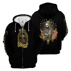 San.ta Mue.rte Sku.ll Dea.th Full Over Print Shirt, Gift San.ta Muer.te Jersey for Men and Women, 3D full print Style Hoodie Menswear