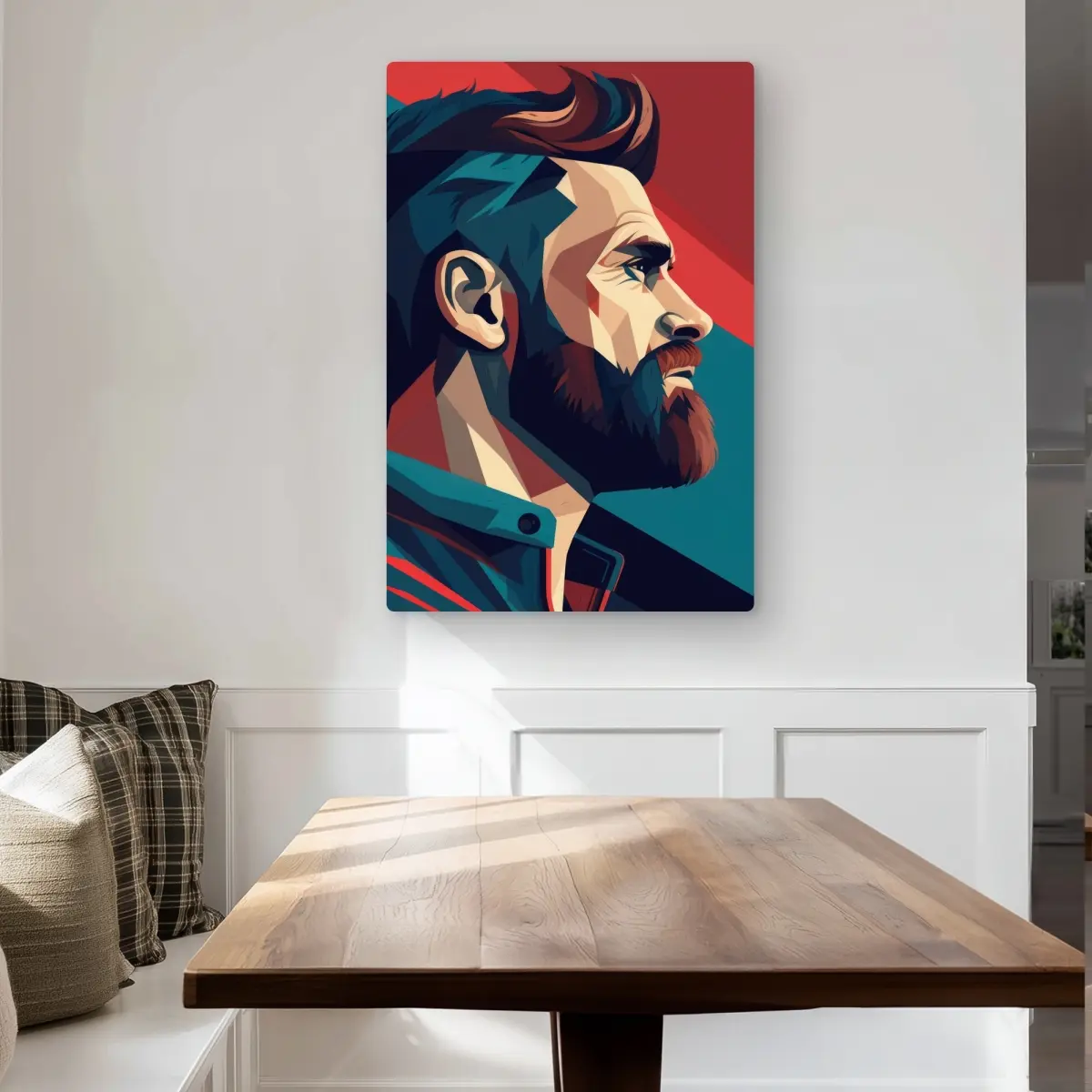 MWW C1MP24360GREWR 24x36 in. Light Aluminium Courageous Artwork, Beige Metal Print for Stylish Home Room Decoration, Lightweight Home Decor Piece