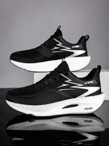 Spring New Casual Running Shoes, Comfortable Soft Thick Sole, Breathable Mesh Upper, Non-Slip Eva Sole, Ideal for Outdoor Activities