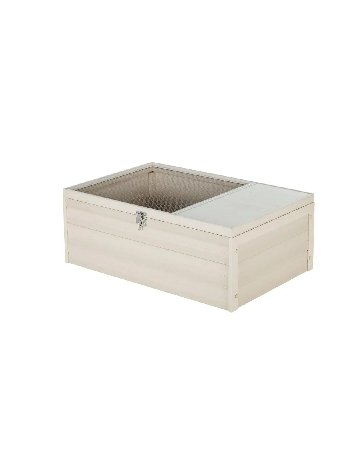 New Age Pet Sonoran Tortoise House - Maple, Stainless Steel, Eco-Friendly Non-Toxic, 42.1 lbs, Hinged Lid Solid Roof Panel, Outdoor Small Animal Habitat for Year-Round Use, Outdoors