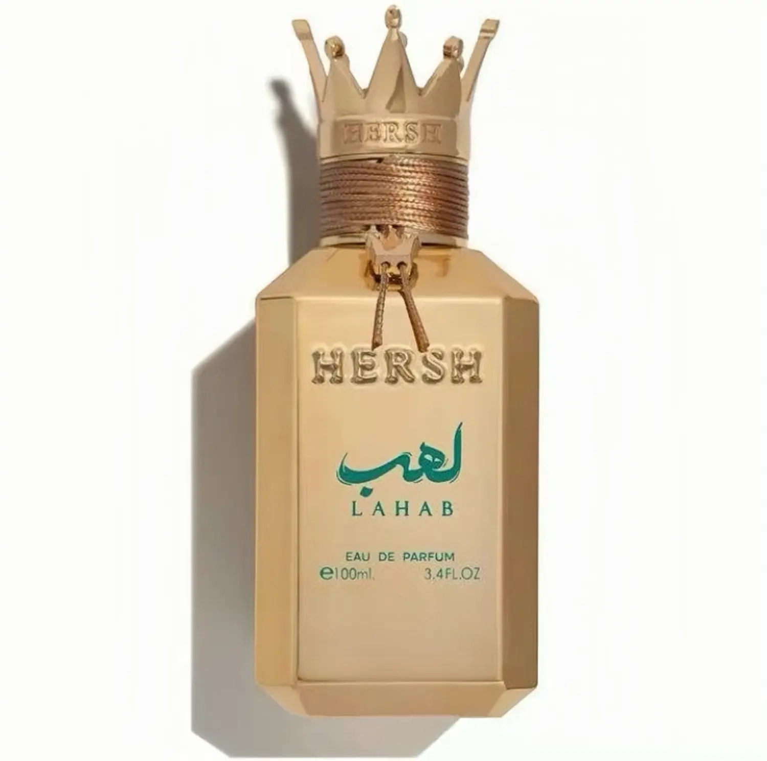 Hersh Lahab Eau de Parfum for Men, 100ml Long-Lasting Arabian Fragrance with Woody Amber & Oud Notes, Masculine Blend Spray, Earthy Woody Fragrance, Masculine Blend Fragrance