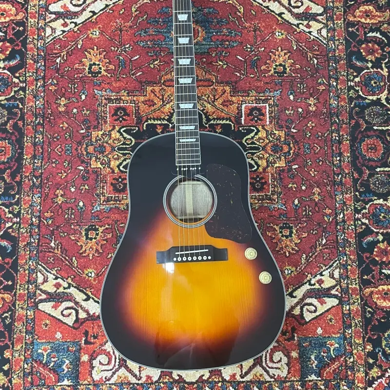 In Sunburst  J160 Acoustic Guitar Solid Wood Bone Nut