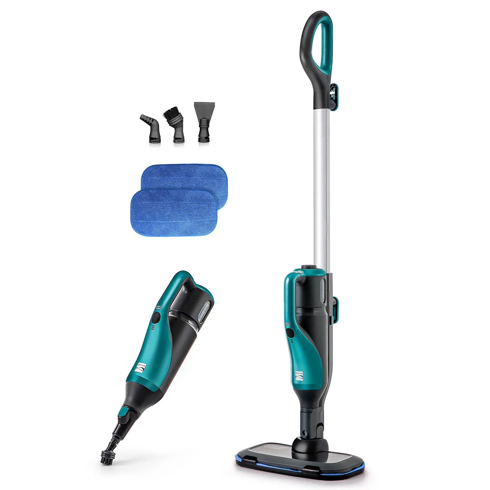 Kenmore SM2050 2-in-1 Steam Mop Hard Floor Cleaner with 2 Modes & 2pcs Washable Pads for Carpets, Rugs and Upholstery, Green, Household, Cleaning Machines, Multifunction, Deep Cleaning, Household Items, Appliances, Handheld