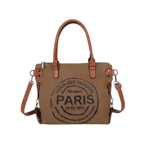 Casual versatile large-capacity canvas bag for women, new summer commuter crossbody bag, student shoulder tote bag for class