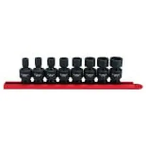 Gearwrench 0.38 in. Drive 6 Point SAE Universal Impact Socket Set- 8 Piece