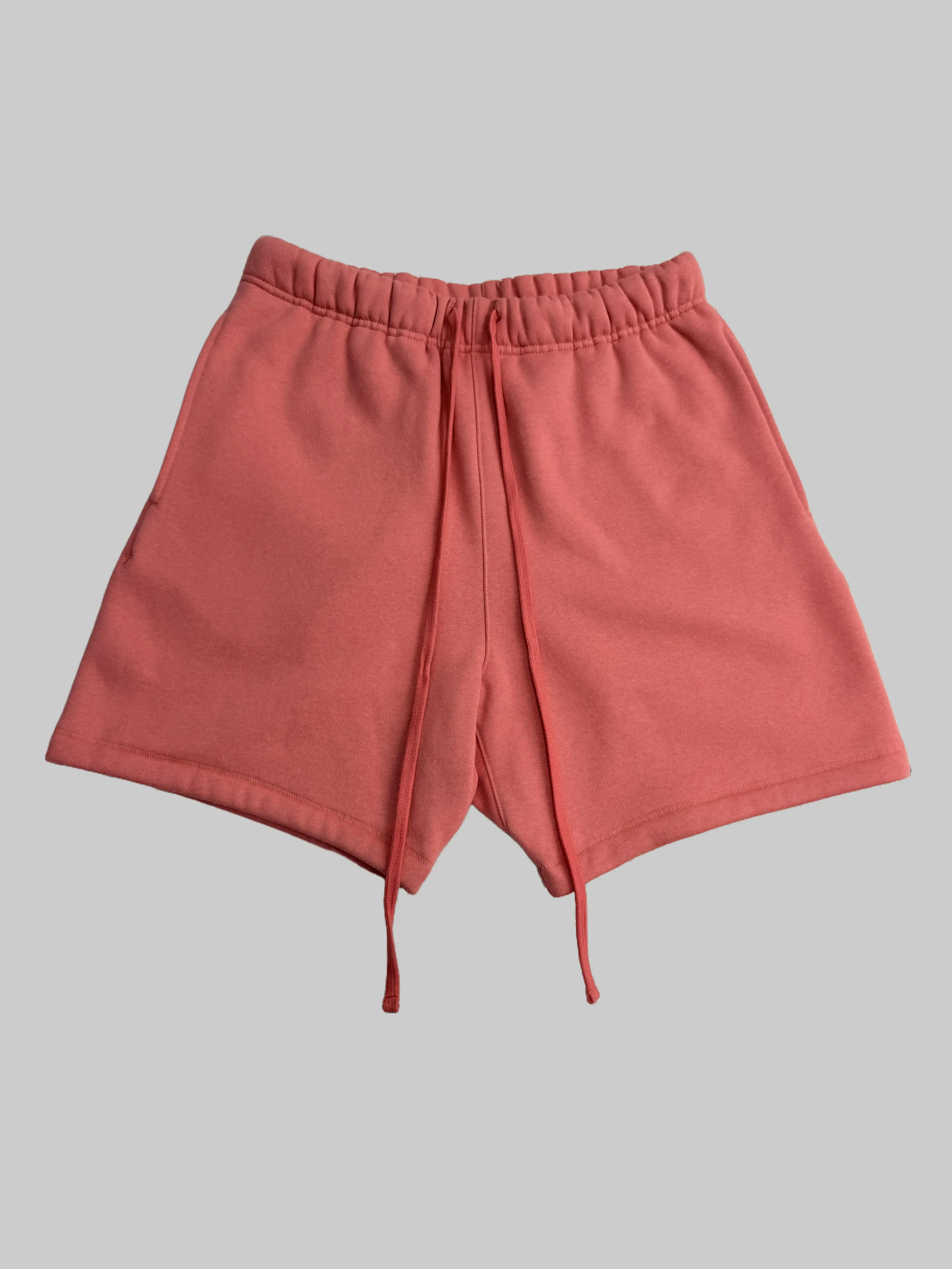 Men's Relaxed Fit Sweat Shorts with Extra Long Drawstrings, Baggy Casual Shorts with Side Pockets, Coral or Dusty Blue