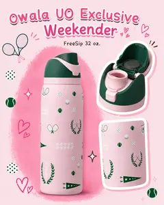 Owala Weekender 32oz, Common Threads, Wild at Heart Sports Water Bottle – FreeSip Insulated Stainless Steel Tumbler, Leak Resistant Travel Bottle, Reusable Gym Cup, Trendy Gift for Women