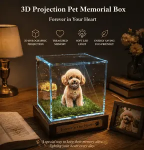 3D Projection Pet Memorial Box — Eternally Cherish Your Beloved Pet
