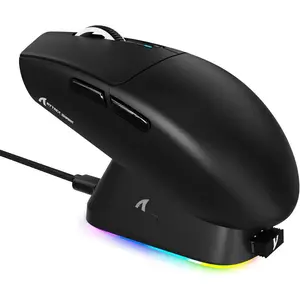 G3PRO  Gaming  with RGB  Dock,2.4G/USB-C Wired/BT PAW3311 Optical Sensor 1K Polling Rate Adjustable 25K DPI,500mAh  Ultra Lightweight 59g Mice(Black)