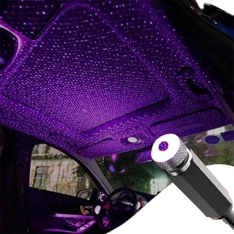 Car Interior Starry Sky Projector Light, USB Powered Car Atmosphere Light, DJ Lighting, Suitable for Automotive Interior Accessories