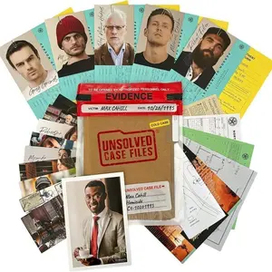 Kashir Max Case Detective Game Unsolved Mystery Files, Cold Murder Suspense Game, Suitable for 14+ Players, Friends Party Halloween Christmas, Party Cards Game, Card Games
