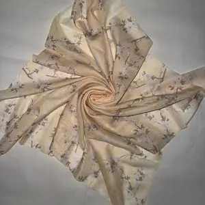 Butter yellow square hijab large square voal hijab