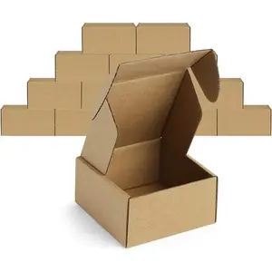 12Pack 4x4x2 Small Shipping Boxes - Brown Corrugated Cardboard Mailer Boxes for Small Business, Mailing Boxes for Packaging, Bulk