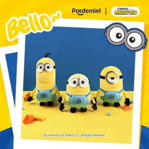 Minions Classic Plush Keychain – Official Despicable Me Stuart / Bob Soft Stuffed Pendant with Goggle Eyes, Cute Backpack Charm for Kids & Fans