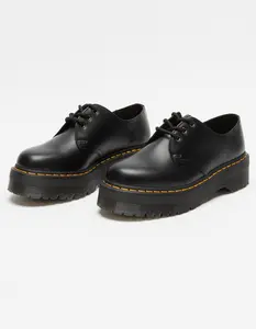 DR. MARTENS 1461 Quad Smooth Leather Womens Oxford Platform Shoes