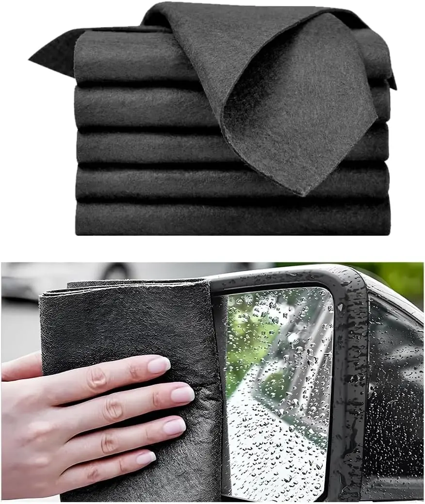 10-Pack Grey Reusable Cleaning Cloths, Lint-Free Streak-Free Wipes for Windows/Glass & Multi-Surface Home Cleaning