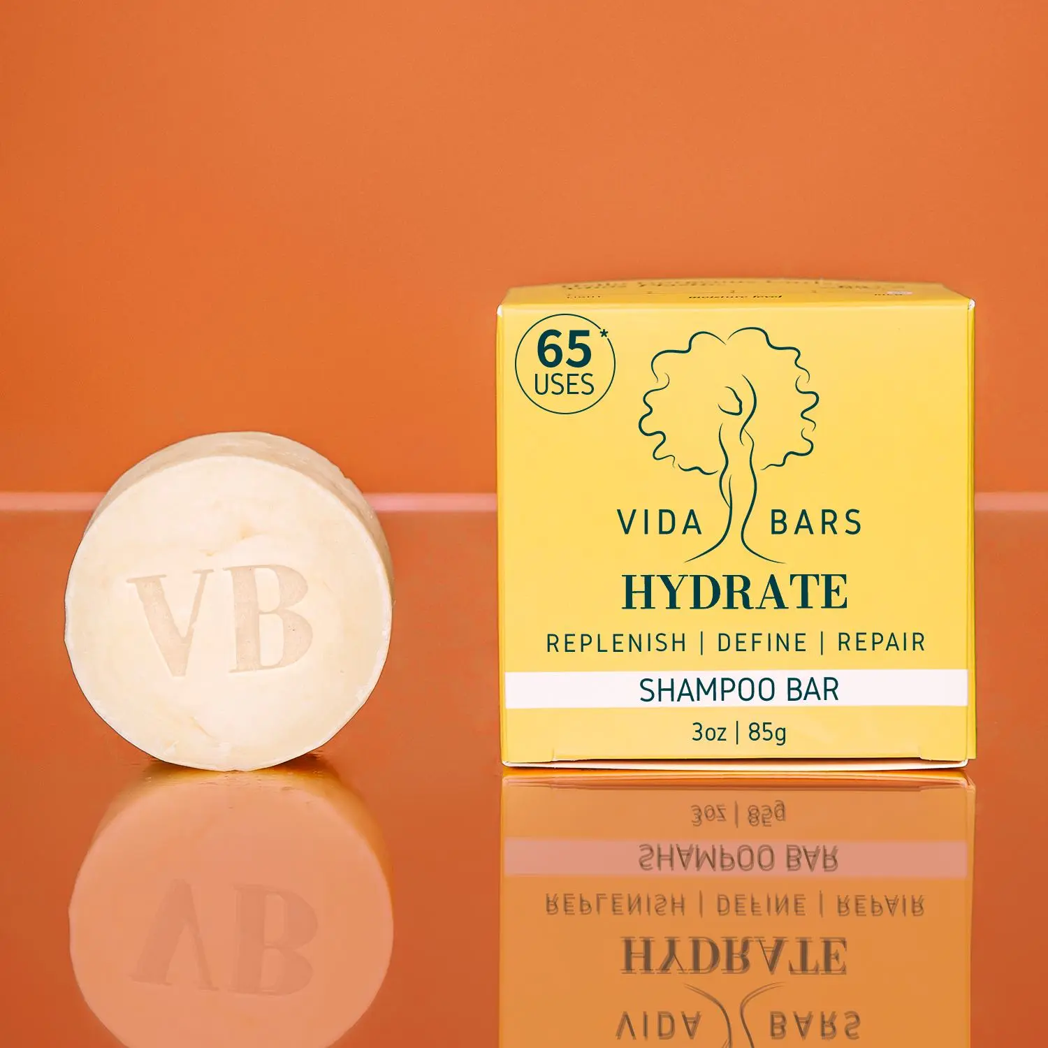 Natural Hydrate Shampoo Bar with Beneficial Ingredients to Hydrate, Repair and Replenish Curly Hair
