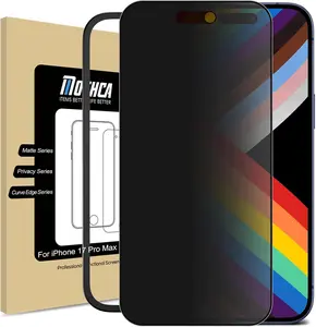 Matte  Screen Protector for  17 Pro Max[6.9 inch] with Easy Installation Tool, Anti Spy Anti Glare Full Coverage Tempered Glass, Anti-Fingerprint, Case Friendly, Smooth as Silk