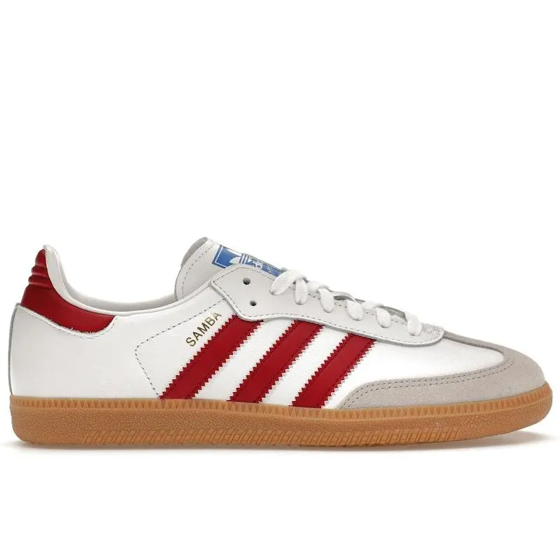 adidas Men's Samba OG White Burgundy Gum Soccer Shoes, from StockX
