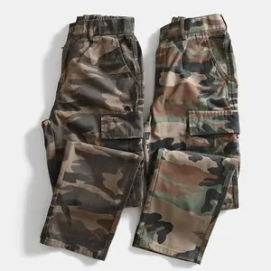 Men’s Tactical Heavyweight Pure Cotton Camouflage Straight Loose Work/Outdoor Casual Multi-Pocket Full-Length All-Season Performance Pants — Menswear