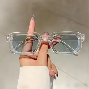 6-Pack Retro Rectangle Sunglasses UV400 Protection, Luxury Vintage Eyewear for Men & Women Rectangular Polarized