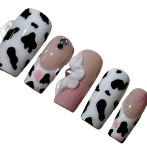 Western Square Press On Nails High Gloss Long-lasting