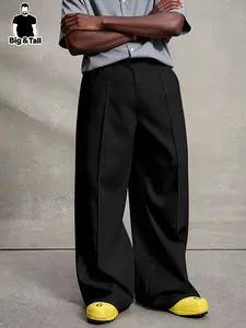 Men's Fall Winter Casual Pants, Oversized Drawstring Waistband, Woven Fabric, Pocket Design, Perfect for Outdoor Sports & Daily Wear