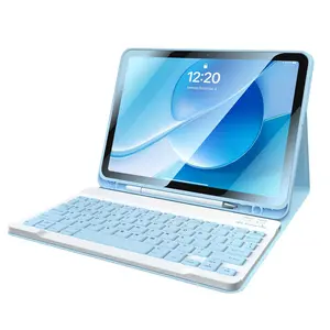 Case with Keyboard for Samsung Galaxy Tab A9 Plus 11 inch (SM-X210/X215/X216/X218),7 Color Rainbow Backlight Detachable USB-C Keypad Magnetic Case with Pen Slot for Tablet A9+ 5G Wireless Backlit Folio Cover