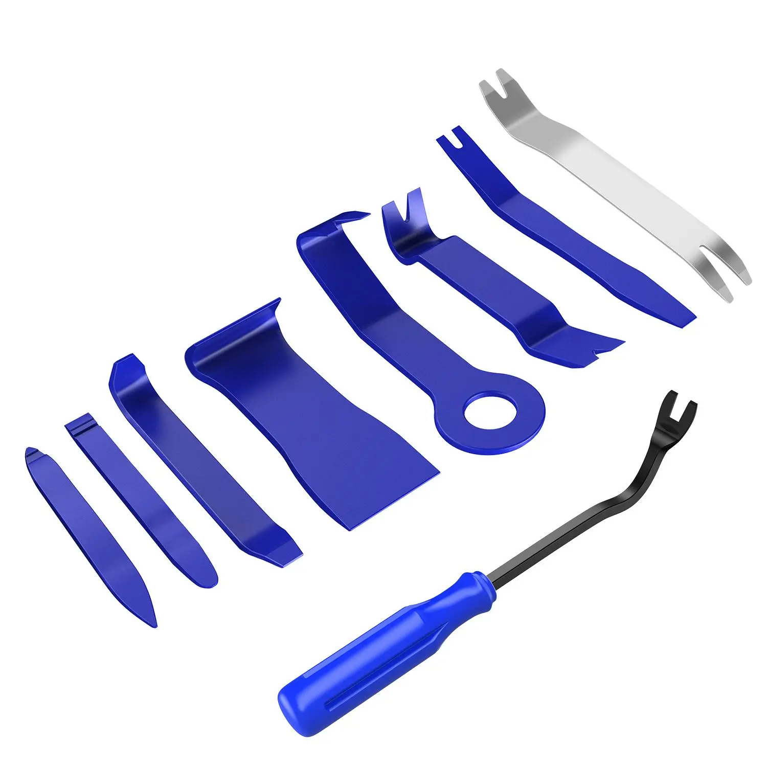 GOOACC 9PCS Auto Trim Removal Tool Kit No-Scratch Pry Tool Kit for Car Audio Dash Door Panel Window Molding Fastener Remover Tool Kit-Blue