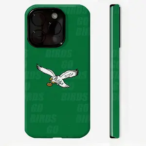 Go Eagles Football Phone Case , Shockproof Rugged Cover Dual Layer Soft TPU Themed Phone Case Premium Matte Texture, Protection, Shockproof, Anti-Drop, Anti-Fingerprint For IPhone 17-12, Pro Max, Pro Plus, and Samsung S25-22 Protection Safety