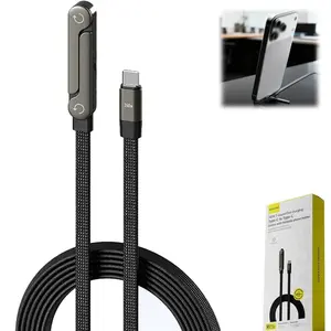 [Smart Fast Charging] Beimo 240W Data Cable & Creative Phone Stand: Charges your phone while watching videos. Compatible with iPhone 15-17 Pro Max, Samsung phones, and tablets. Ideal for mobile gaming charging
