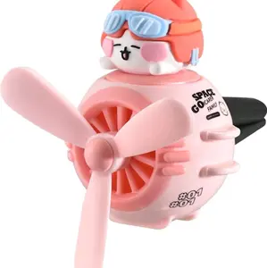 Car Air Fragrance - Pink Character Design with Goggles & Propeller - Model #01 - Novelty Fan Accessory