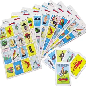 Original Jumbo Loteria Game Set in Spanish, Mexican Loteria for 10 Players Family Fun Game Party Game Set