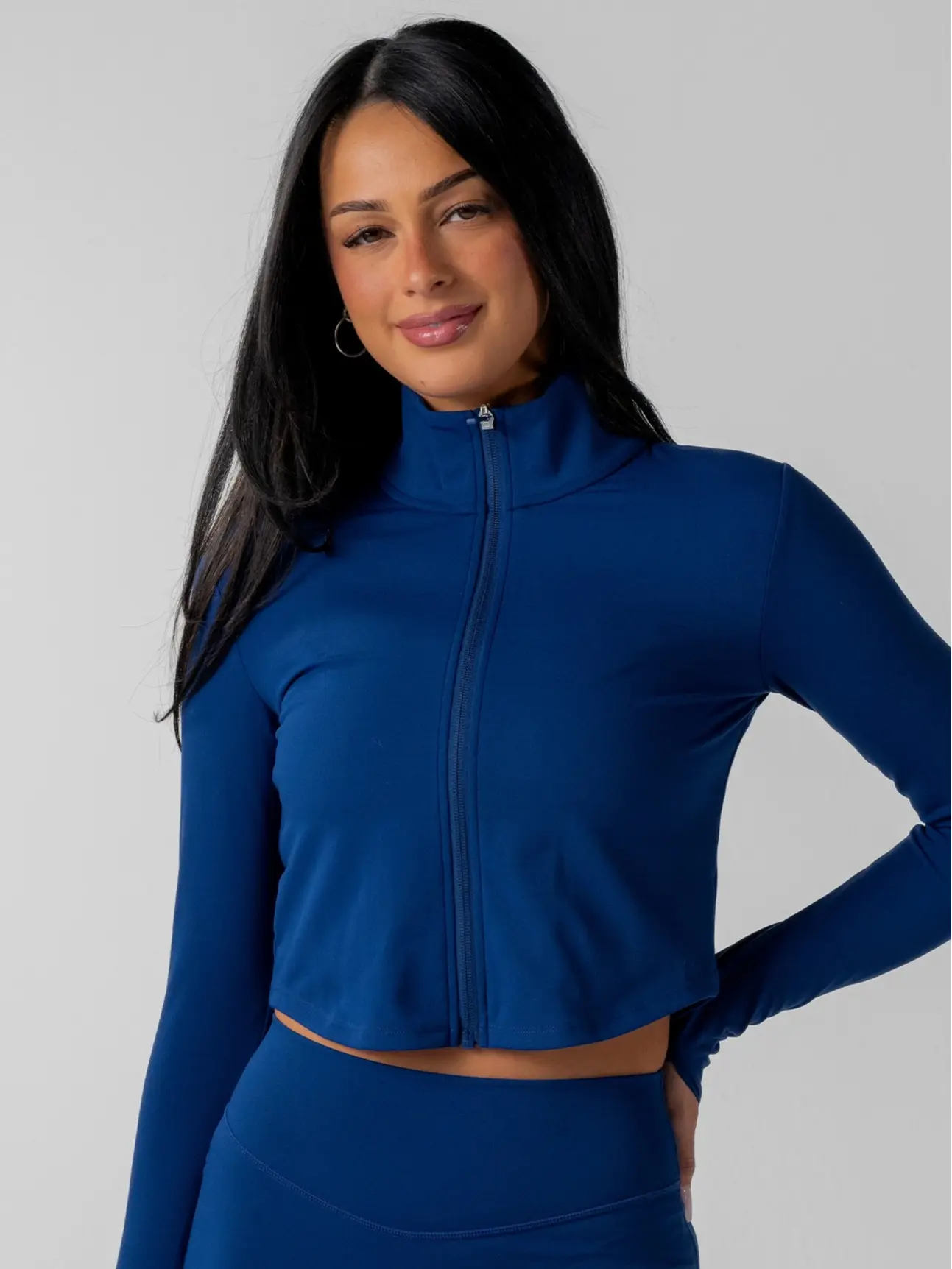 ACTA Evo Contour Zip Up - Lightweight Sculpting Jacket with Thumbholes & Secure Zipper Pockets for Warm-ups and Cool-downs